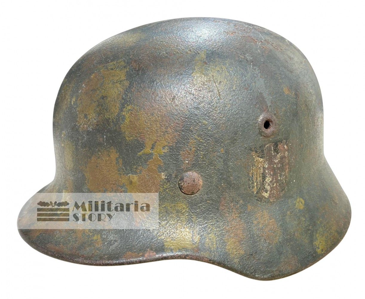 M40 Heer Tortoise camo helmet  - M40 Heer Tortoise camo helmet : German Headgear