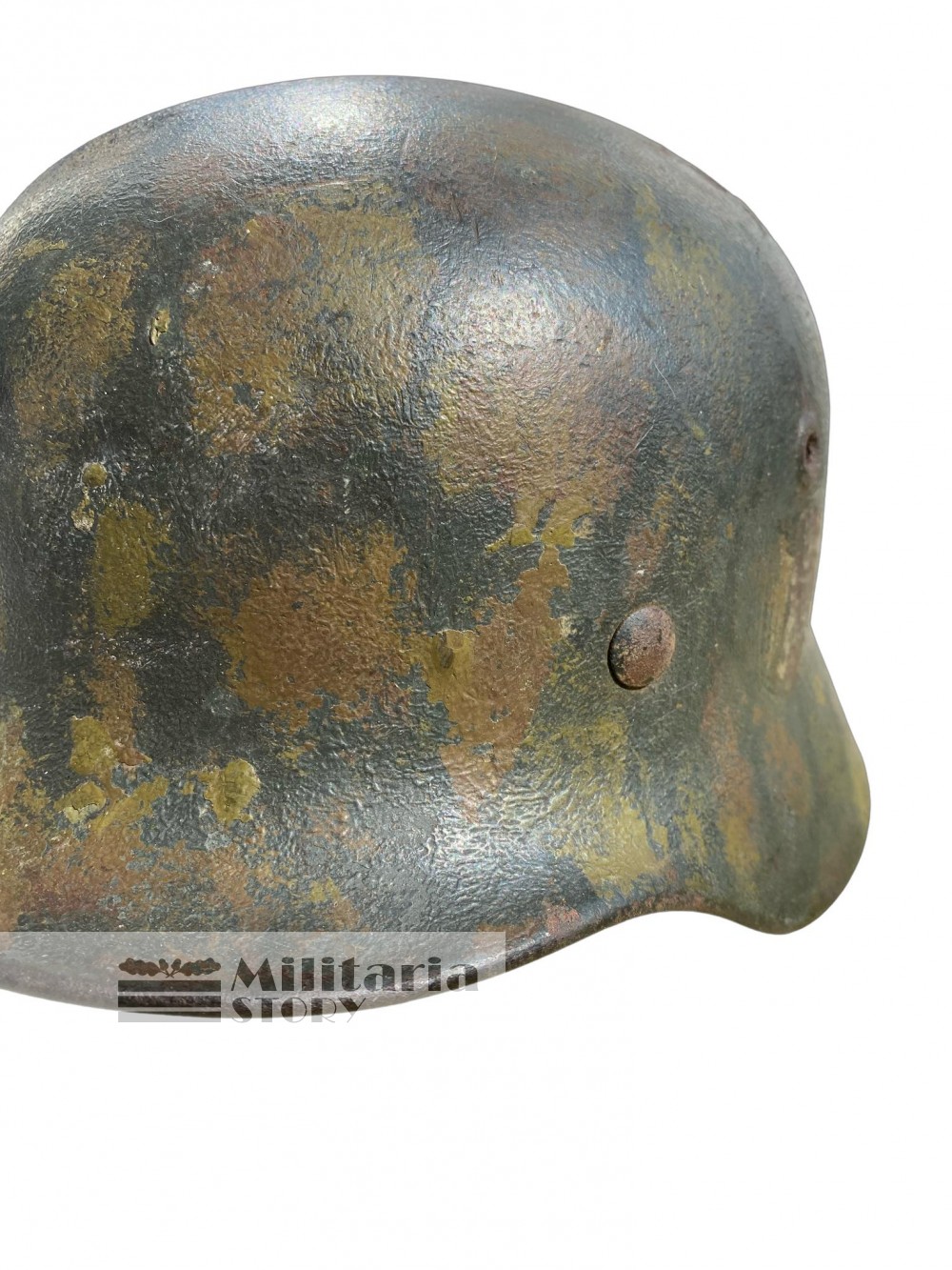 M40 Heer Tortoise camo helmet  - M40 Heer Tortoise camo helmet : Vintage German Headgear