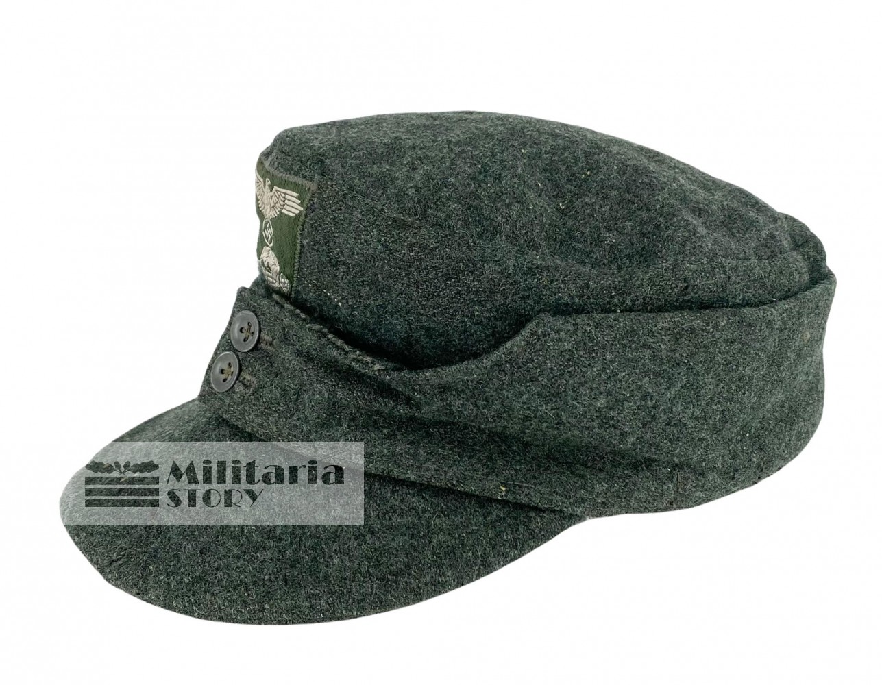 M43 Late War Waffen SS cap - M43 Late War Waffen SS cap: WW2 German Headgear