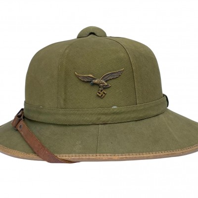 Tropical DAK pith Luftwaffe helmet - pre-war German Headgear