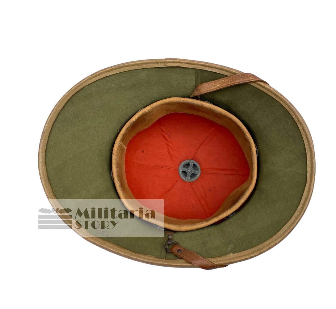 Tropical DAK pith Luftwaffe helmet - Tropical DAK pith Luftwaffe helmet: Vintage German Headgear