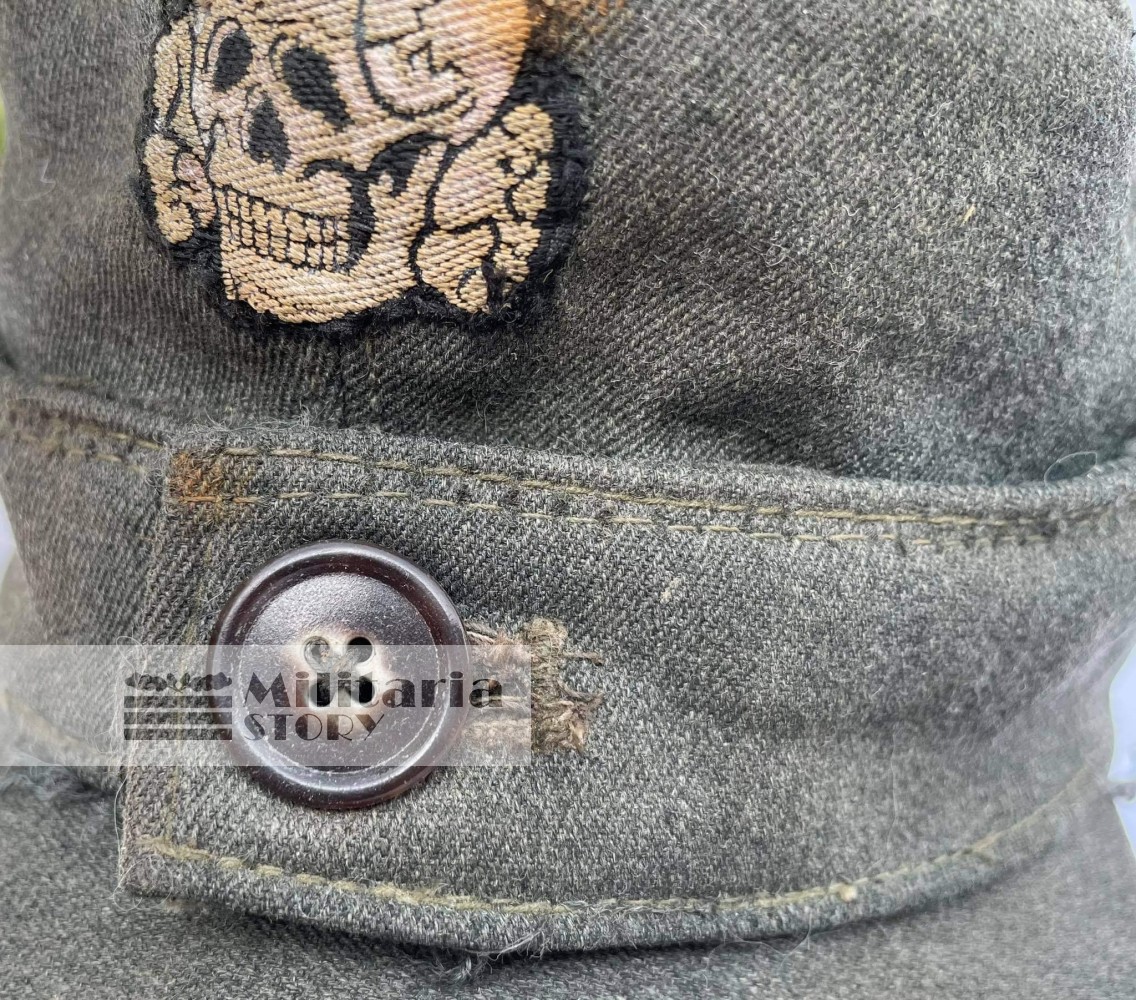 Waffen SS one button Field cap - Waffen SS one button Field cap: German Headgear