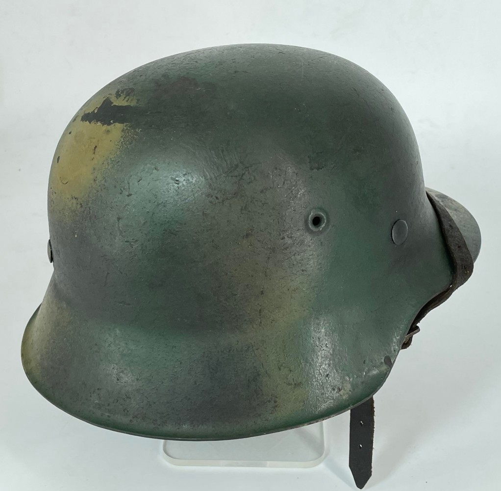 Luftwaffe M42 Two Tone Camouflage Helmet - Luftwaffe M42 Two Tone Camouflage Helmet: German Headgear