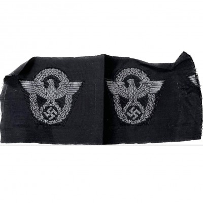 Polizei Officer’s cap flatwire eagles - Third Reich Insignia