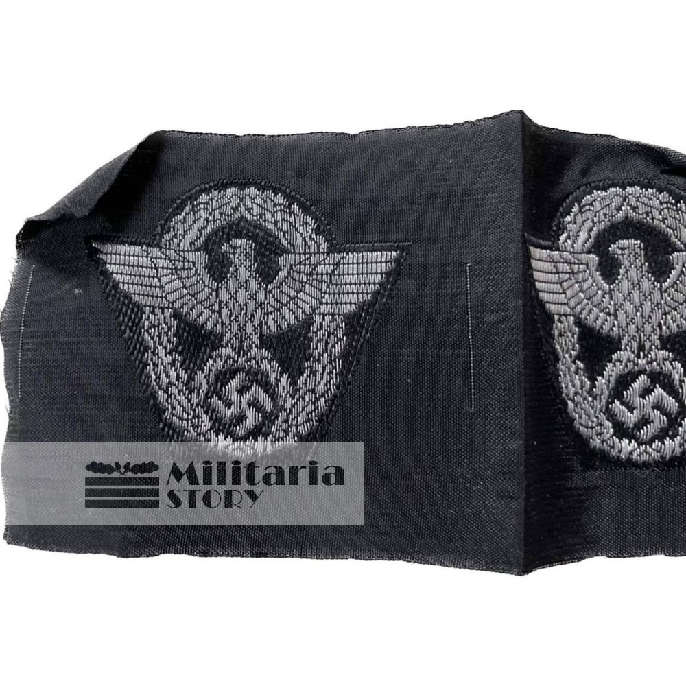 Polizei Officer’s cap flatwire eagles - Polizei Officer’s cap flatwire eagles: WW2 German Insignia