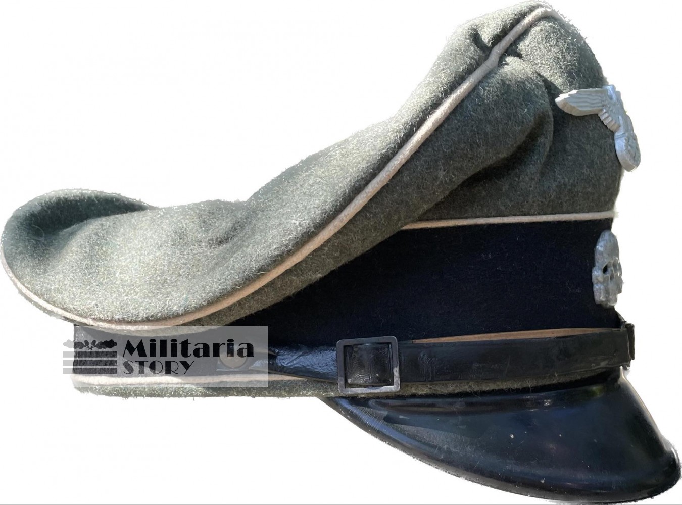 EM NCO Waffen SS visor cap - EM NCO Waffen SS visor cap: Third Reich Headgear