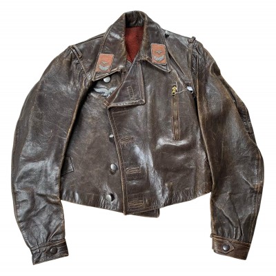 Luftwaffe Signal Leather jacket - Third Reich Uniforms