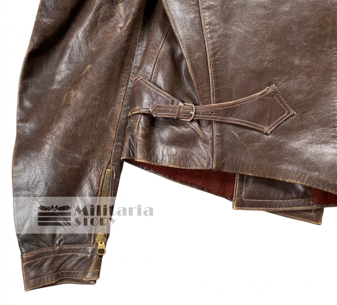 Luftwaffe Signal Leather jacket - Luftwaffe Signal Leather jacket: Vintage German Uniforms
