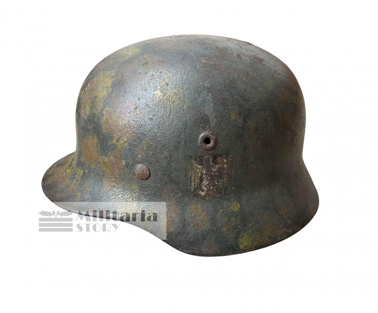M40 Heer Tortoise camo helmet - M40 Heer Tortoise camo helmet: pre-war German Headgear