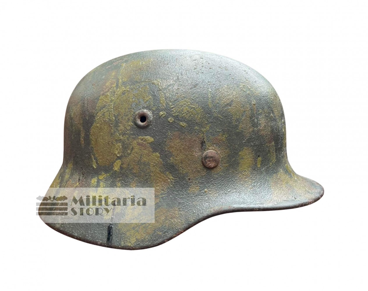 M40 Heer Tortoise camo helmet - M40 Heer Tortoise camo helmet: WW2 German Headgear