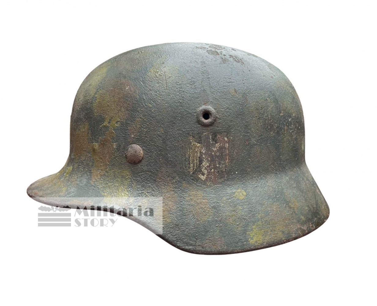 M40 Heer Tortoise camo helmet - M40 Heer Tortoise camo helmet: Third Reich Headgear