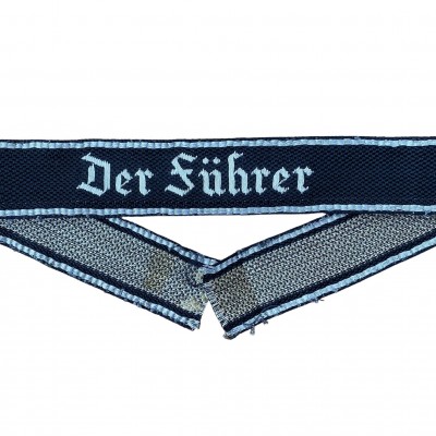Waffen SS flatwire "Der Fuhrer" cuff title - Third Reich Insignia