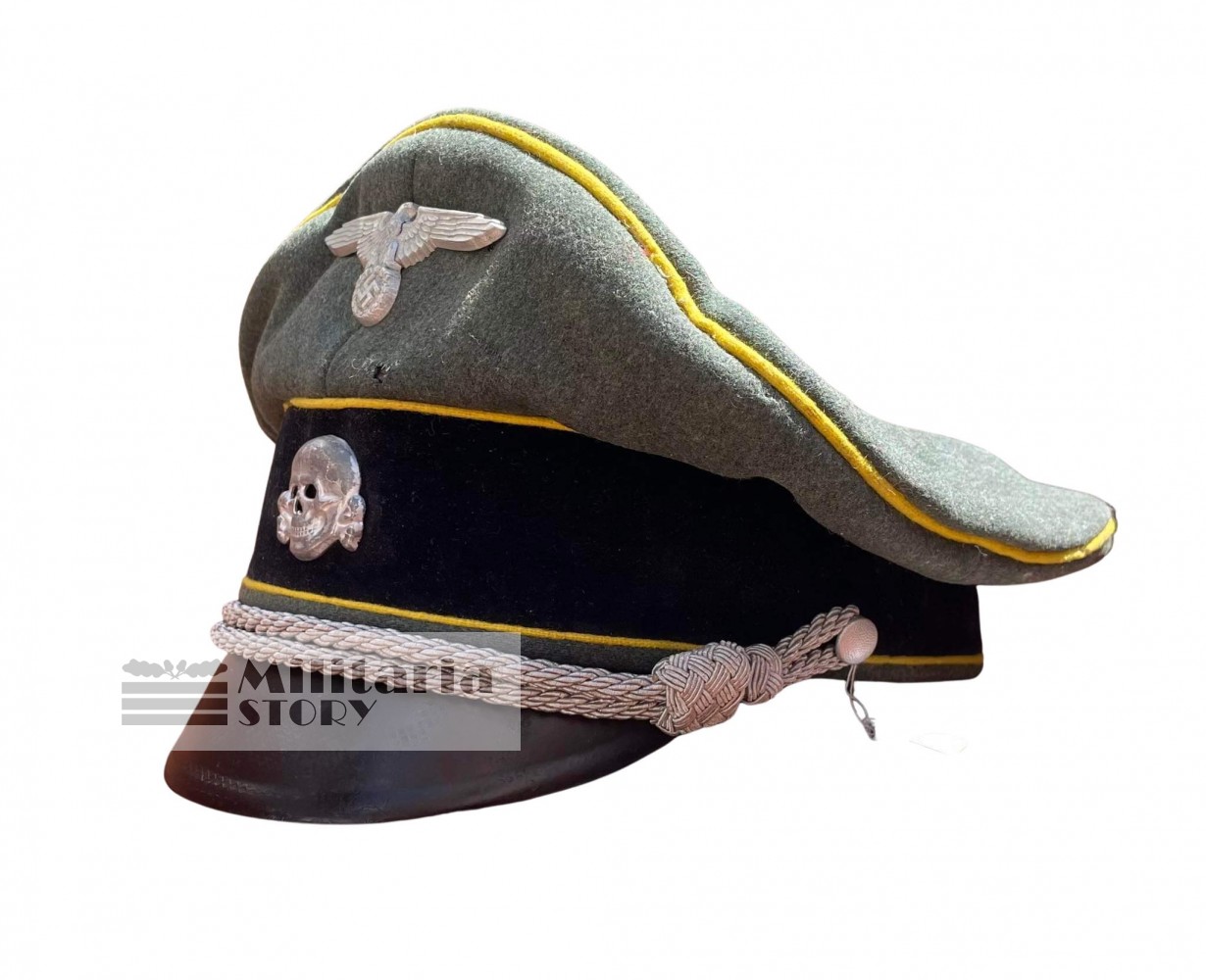 Waffen SS officer visor cap - Waffen SS officer visor cap: German Headgear