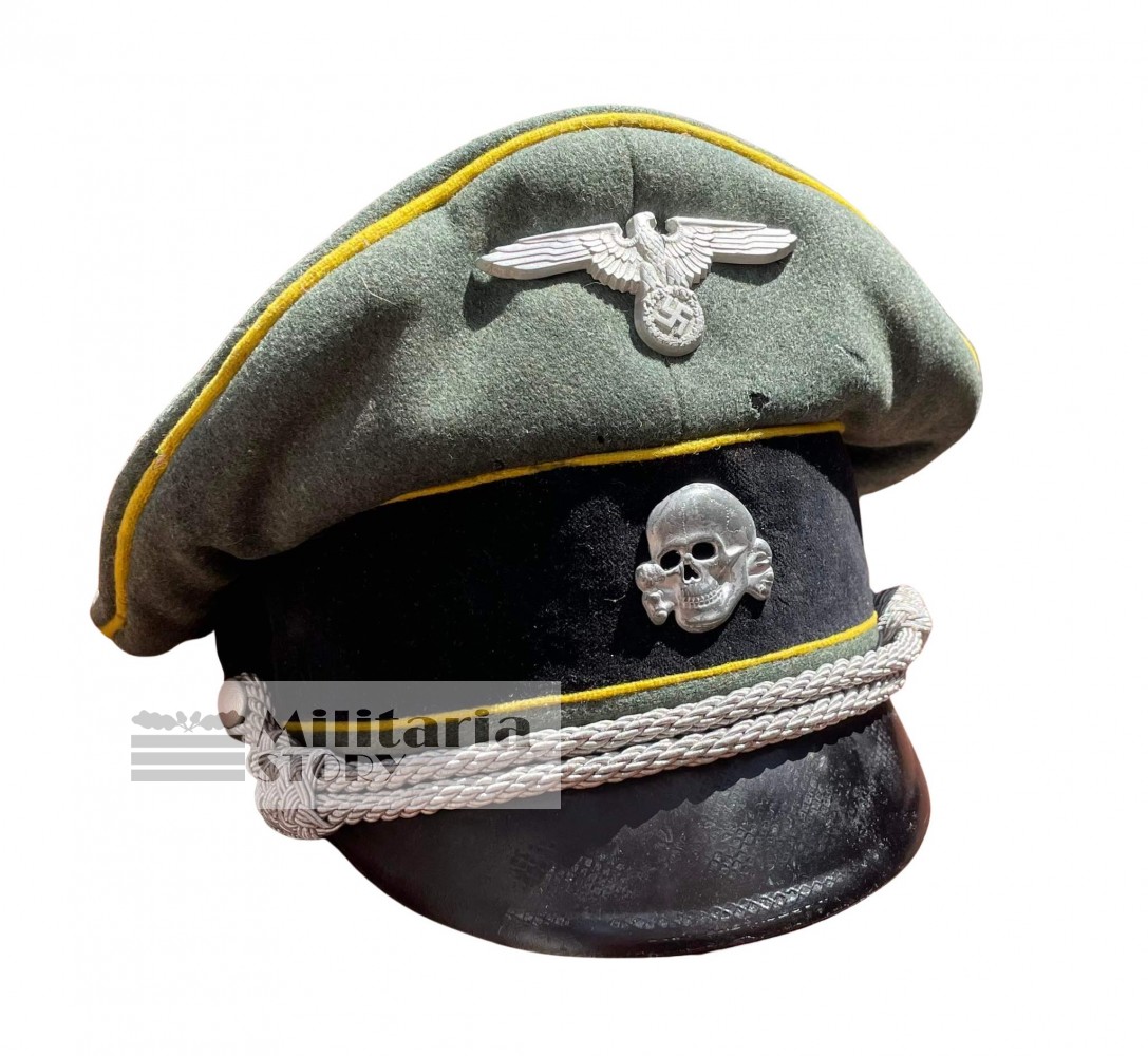 Waffen SS officer visor cap - Waffen SS officer visor cap: Third Reich Headgear