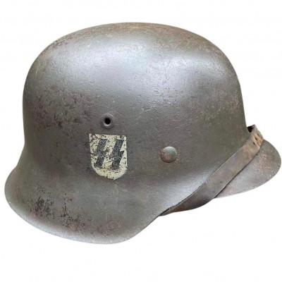 Waffen SS M42 Steel Helmet - WW2 German Headgear