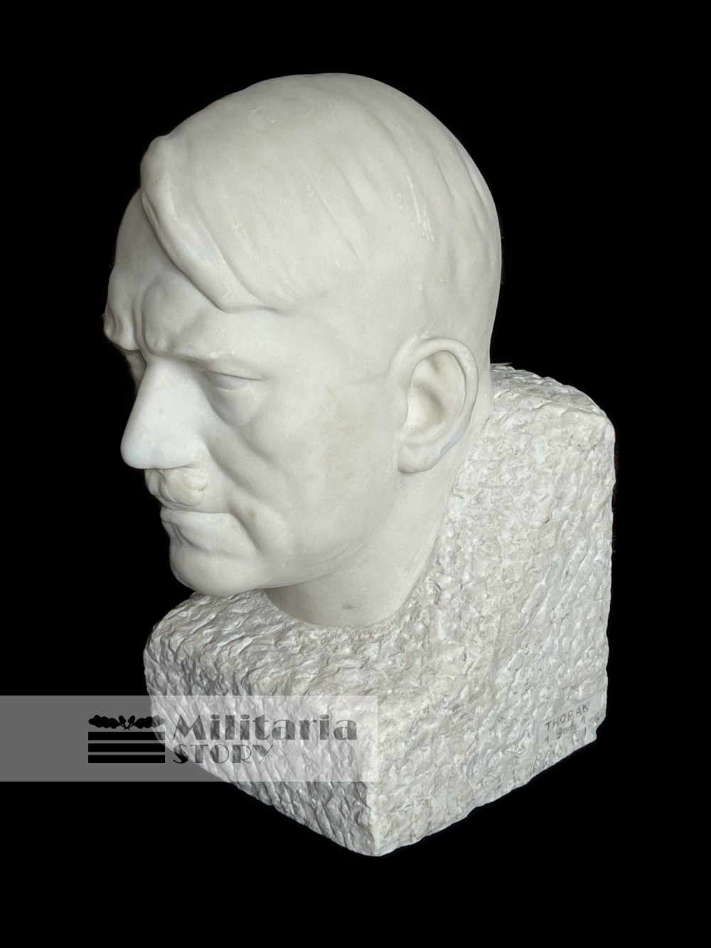 Josef Thorak Adolf Hitler huge Marble Bust  - Josef Thorak Adolf Hitler huge Marble Bust : Vintage German Third Reich Art