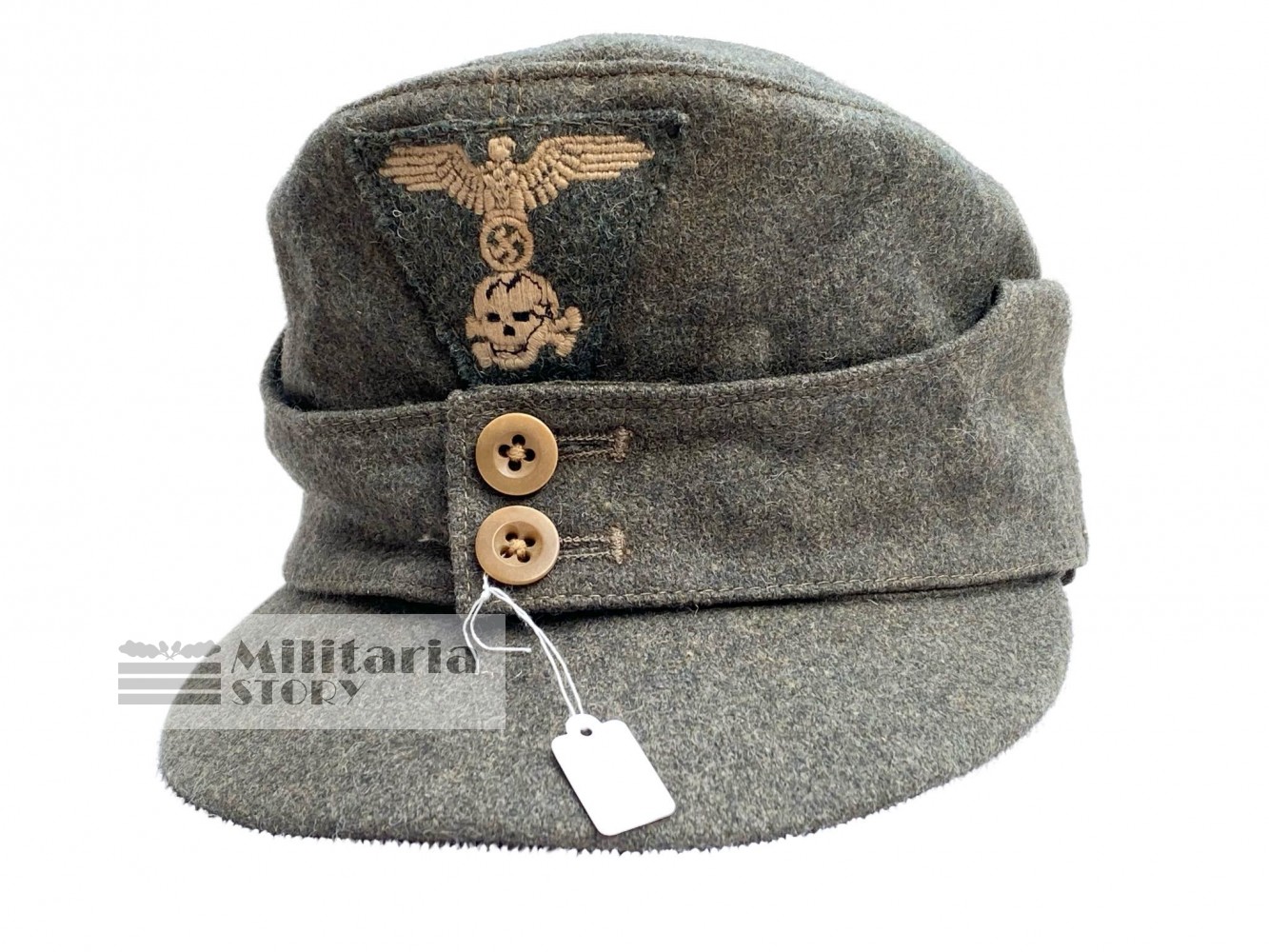 Waffen SS M43 Late War Field Cap - Waffen SS M43 Late War Field Cap: German Headgear