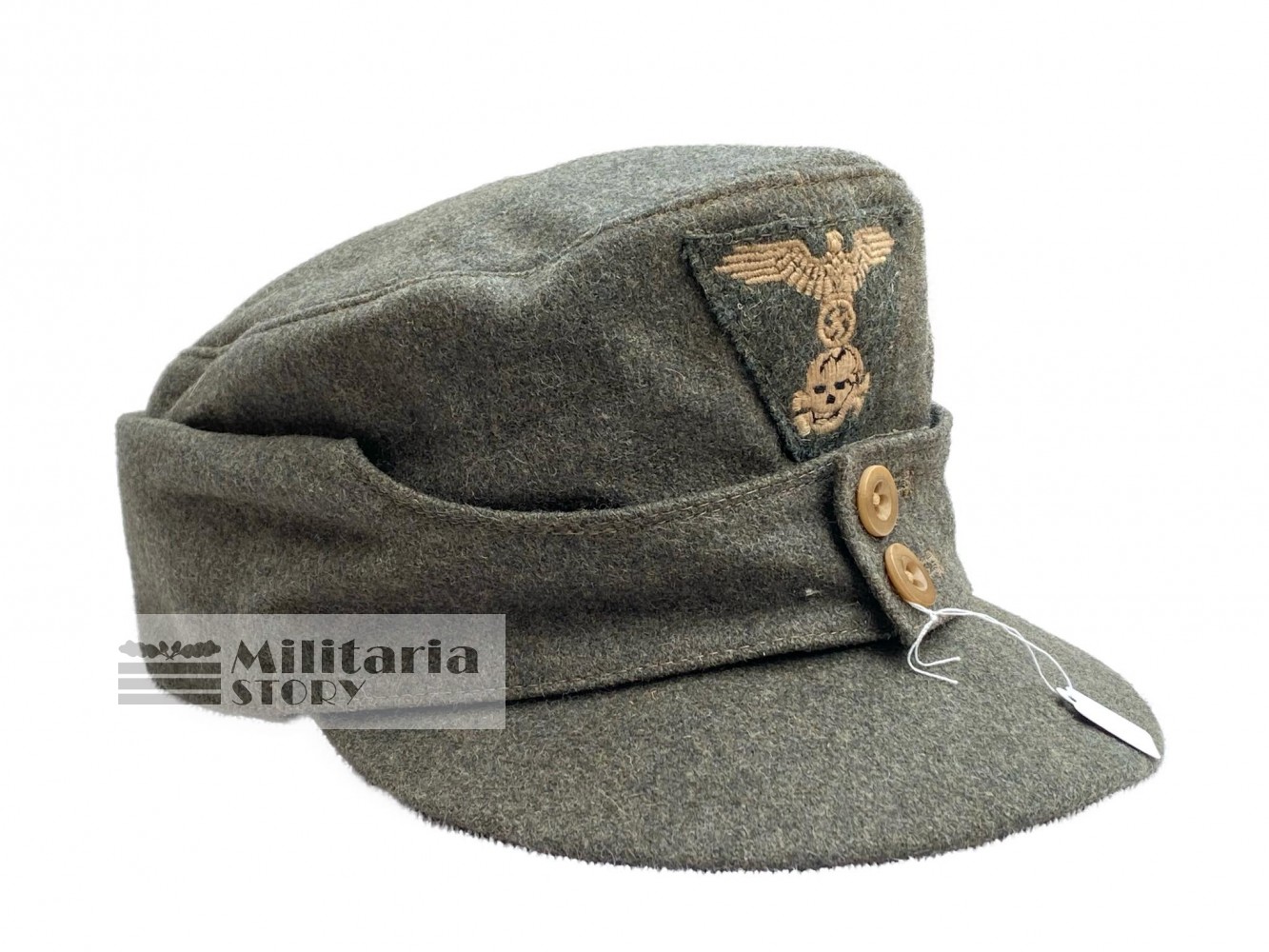 Waffen SS M43 Late War Field Cap - Waffen SS M43 Late War Field Cap: German Headgear