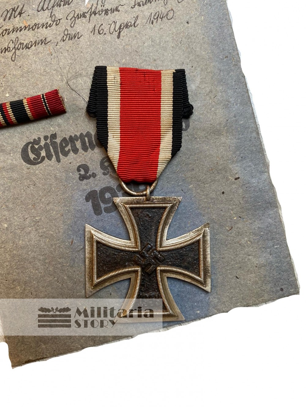 EK II class with envelope with ribbon (138) „Julius Maurer“ - EK II class with envelope with ribbon (138) „Julius Maurer“: pre-war German Medals and badges