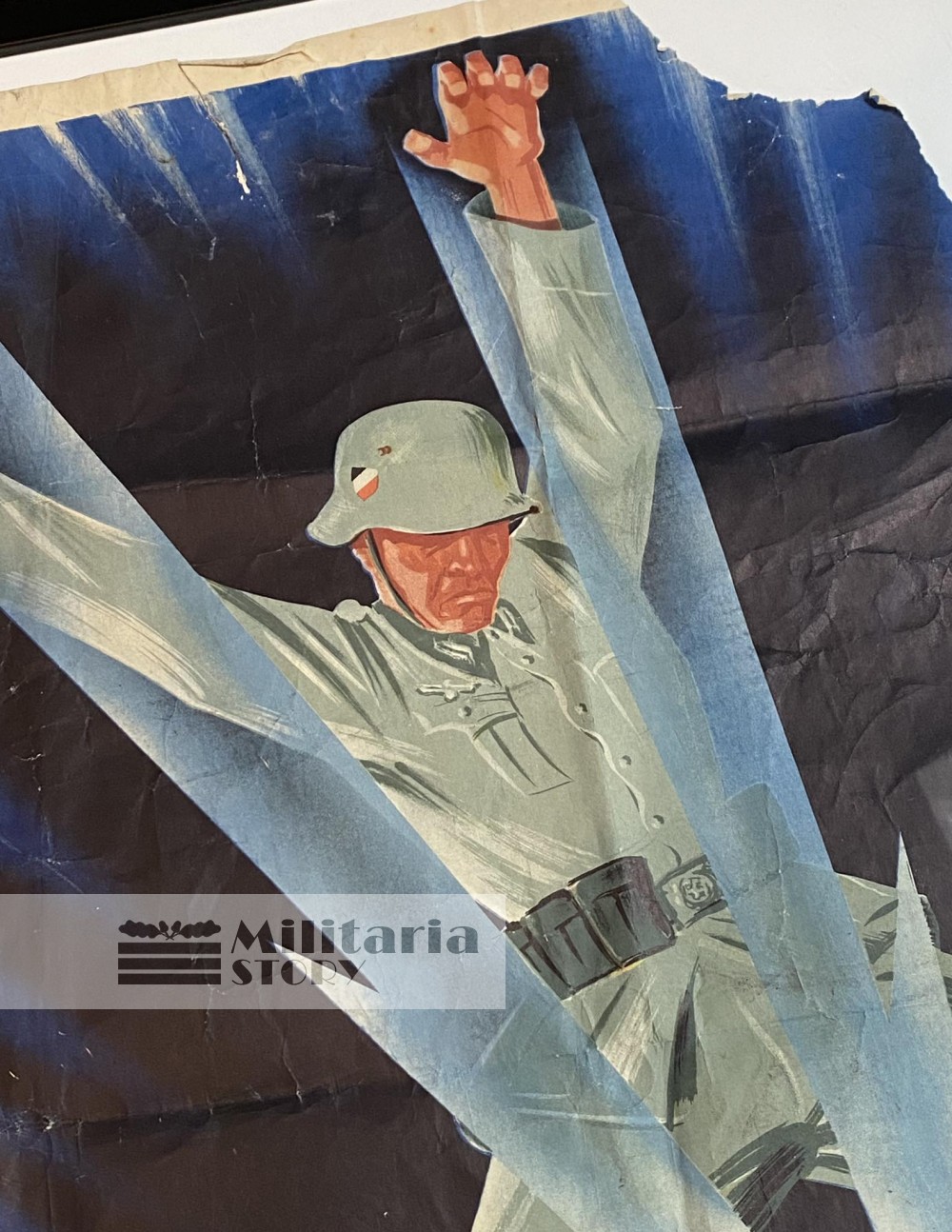 WWII German Propaganda Poster - WWII German Propaganda Poster: Vintage German Third Reich Art