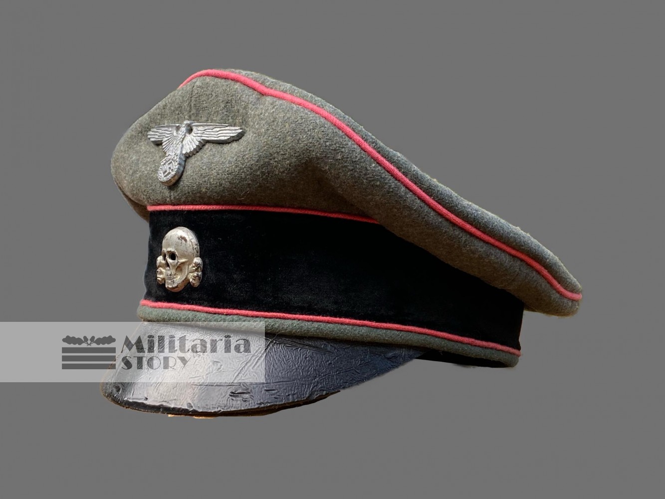 Waffen SS panzer crusher alter alt cap rare - Waffen SS panzer crusher alter alt cap rare: Vintage German Headgear