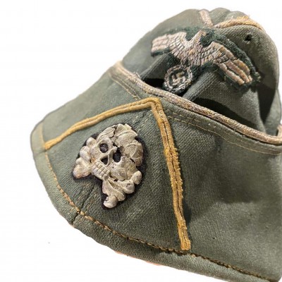 Untouched Waffen SS Officer side cap