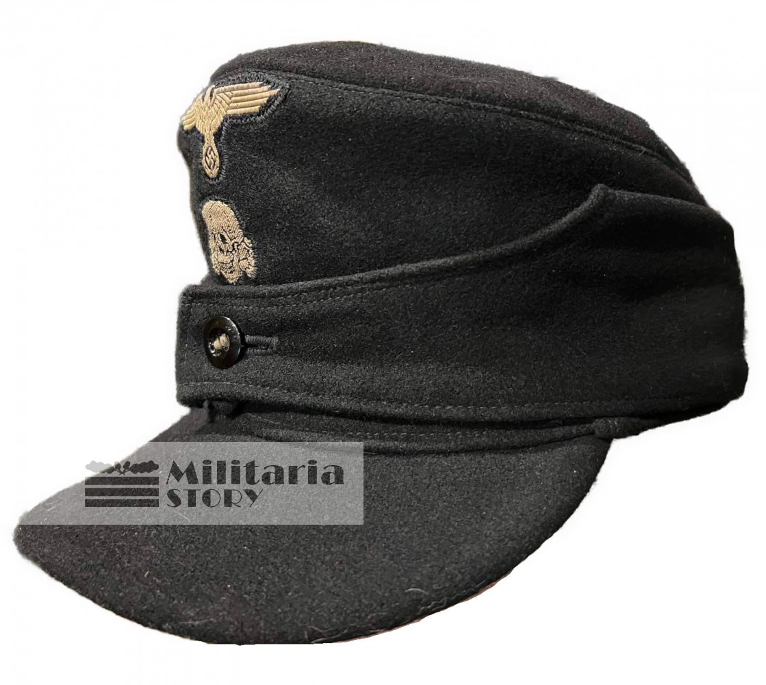 Waffen SS M43 Panzer One button field cap - Waffen SS M43 Panzer One button field cap: pre-war German Headgear