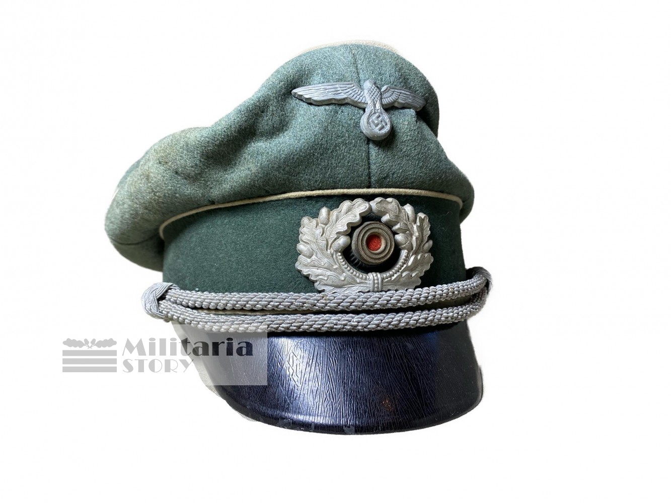 Wehrmacht "crusher style" visor cap - Wehrmacht "crusher style" visor cap: Third Reich Headgear