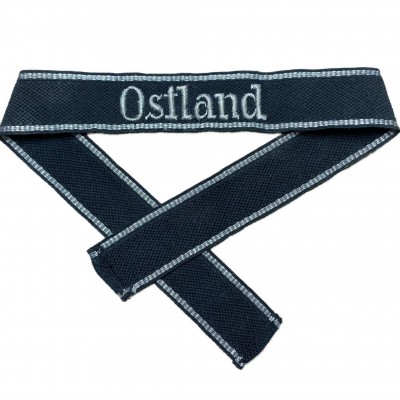 Waffen SS "Ostland" bullion cuff title - German Insignia