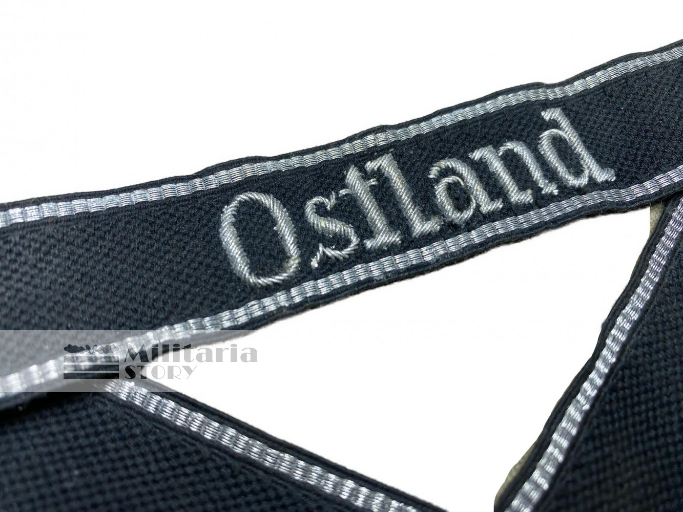 Waffen SS "Ostland" bullion cuff title - Waffen SS "Ostland" bullion cuff title: German Insignia
