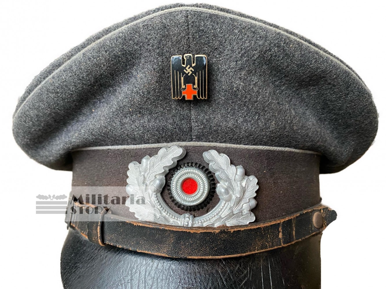 WWII German DRK Crusher/Visor cap - WWII German DRK Crusher/Visor cap: Third Reich Headgear