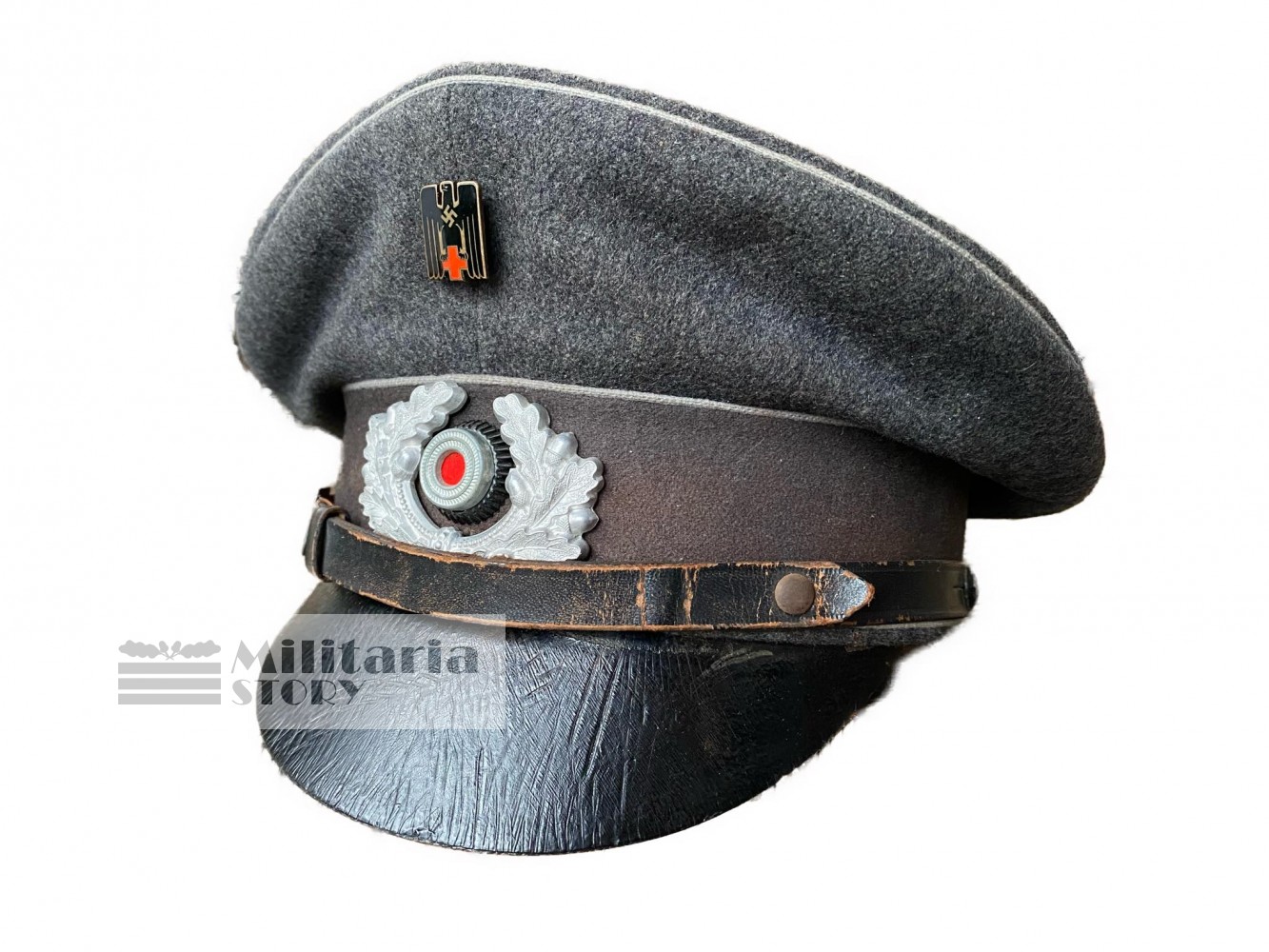 WWII German DRK Crusher/Visor cap - WWII German DRK Crusher/Visor cap: Vintage German Headgear