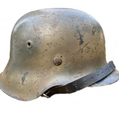 Luftwaffe M42 camo helmet 