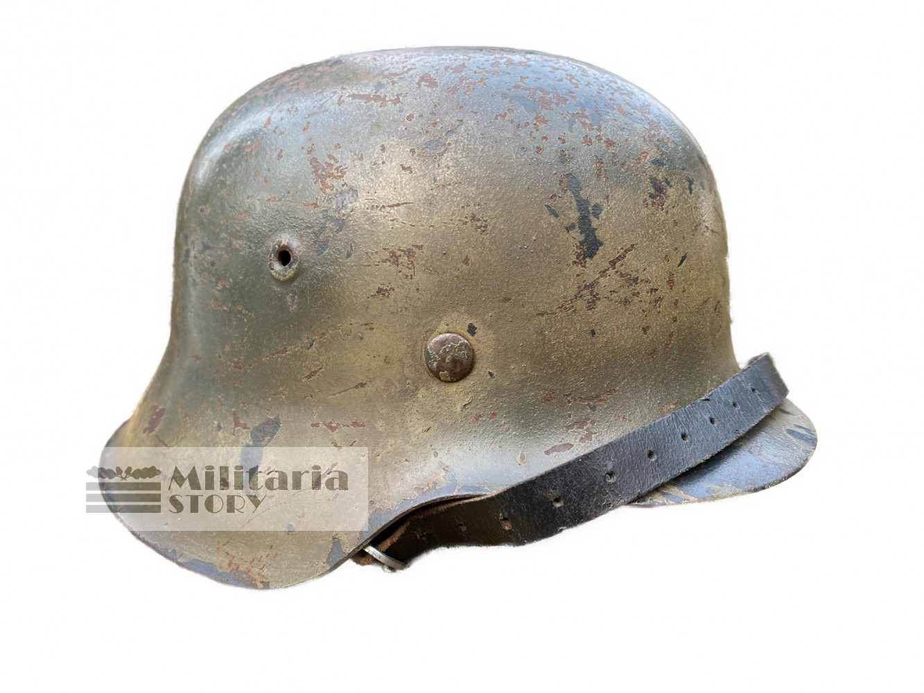 Luftwaffe M42 camo helmet  - Luftwaffe M42 camo helmet : WW2 German Headgear
