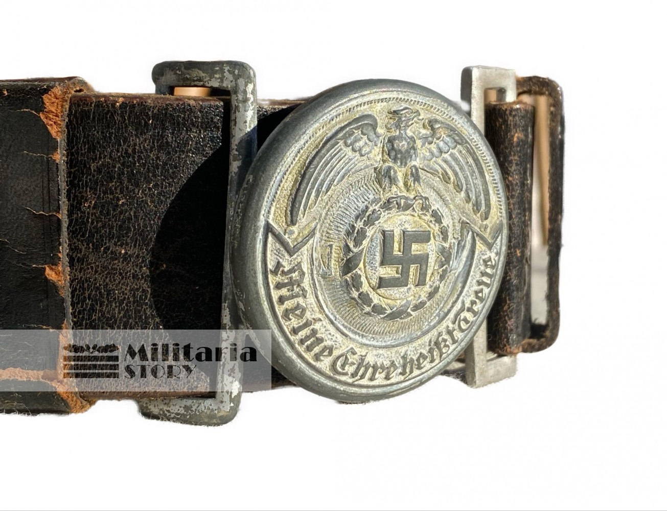 Waffen SS Officer buckle with belt  - Waffen SS Officer buckle with belt : pre-war German Equipment