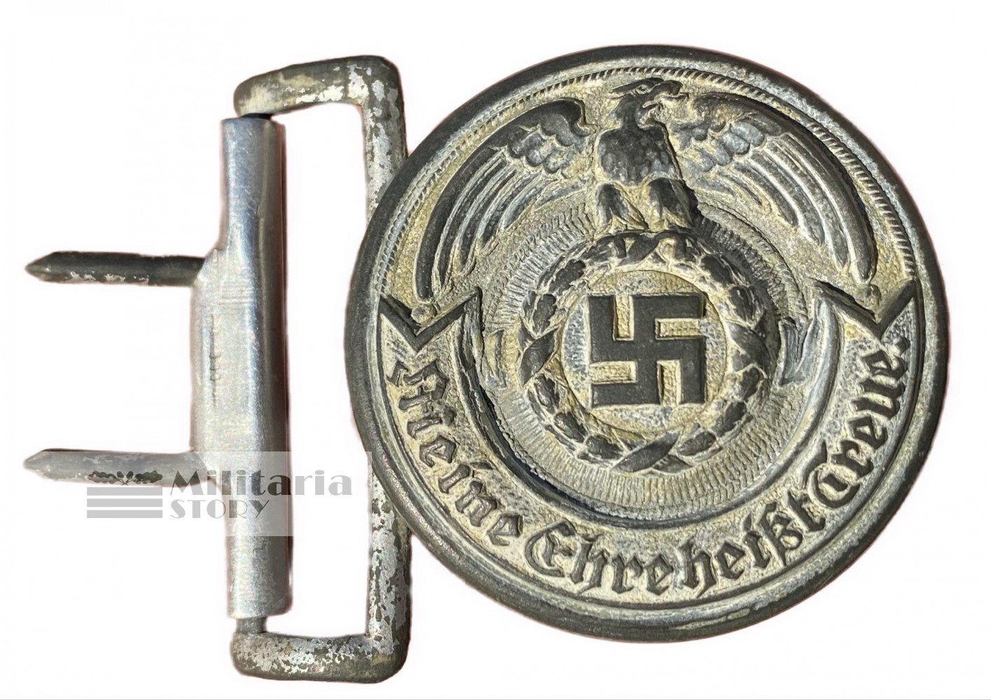 Waffen SS Officer buckle with belt  - Waffen SS Officer buckle with belt : WW2 German Equipment