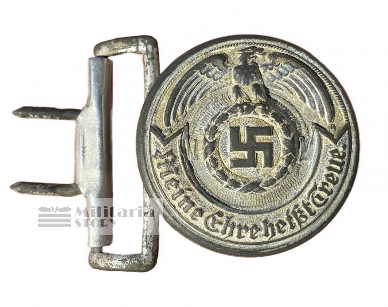 Waffen SS Officer buckle with belt  - Waffen SS Officer buckle with belt : WW2 German Equipment