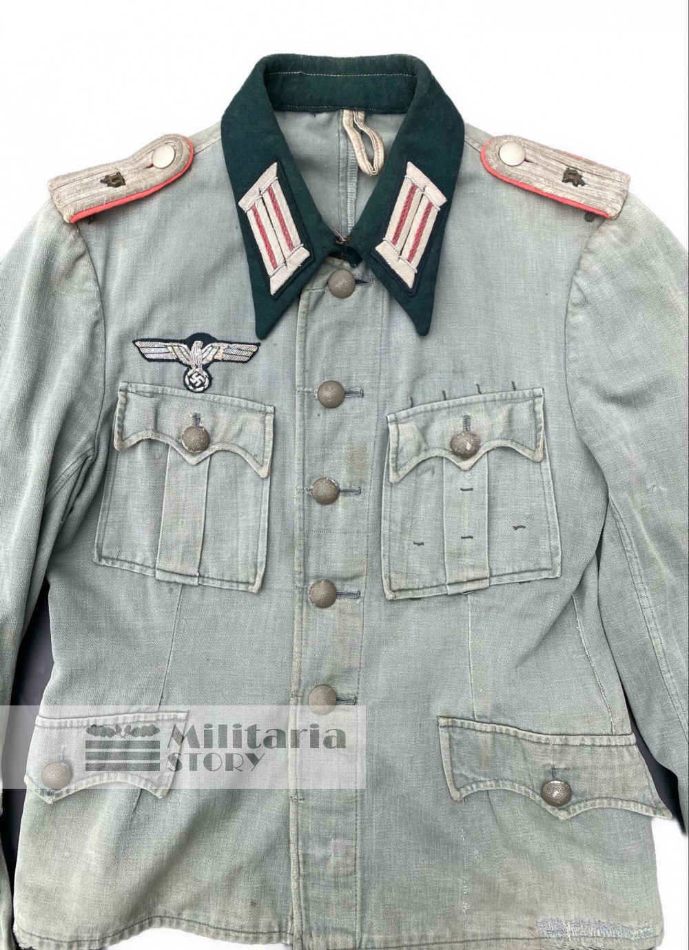 Heer Officer Panzerjager summer tunic - Heer Officer Panzerjager summer tunic: German Uniforms