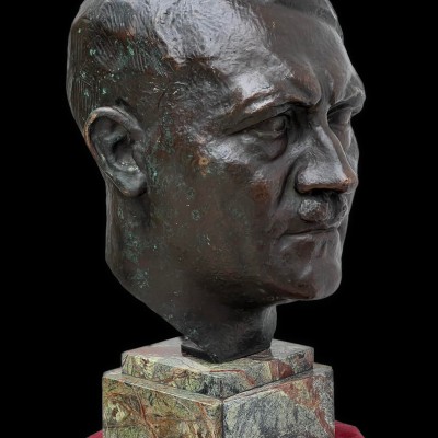 2X Life Size G. Schliepstein’s Adolf Hitler bronze bust