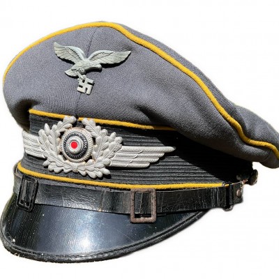 Fallschirmjager/Pilot LW visor cap - WW2 German Headgear