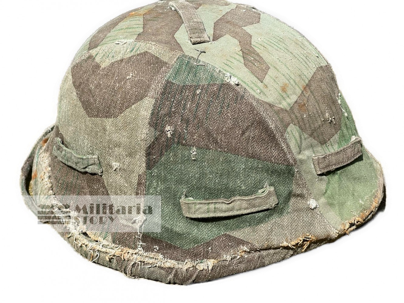 Heer Splinter camo helmet cover - Heer Splinter camo helmet cover: WW2 German Headgear