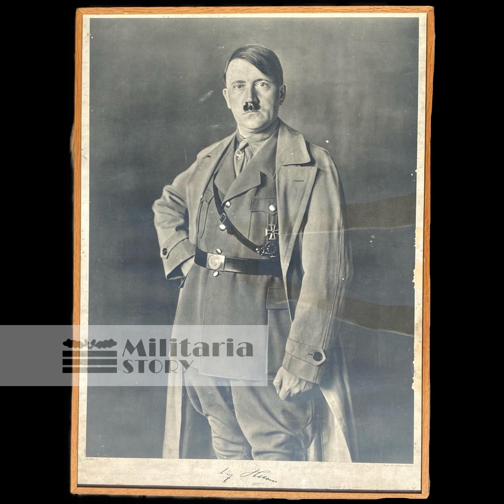 Huge A. Hitler portrait poster by H. Hoffmann