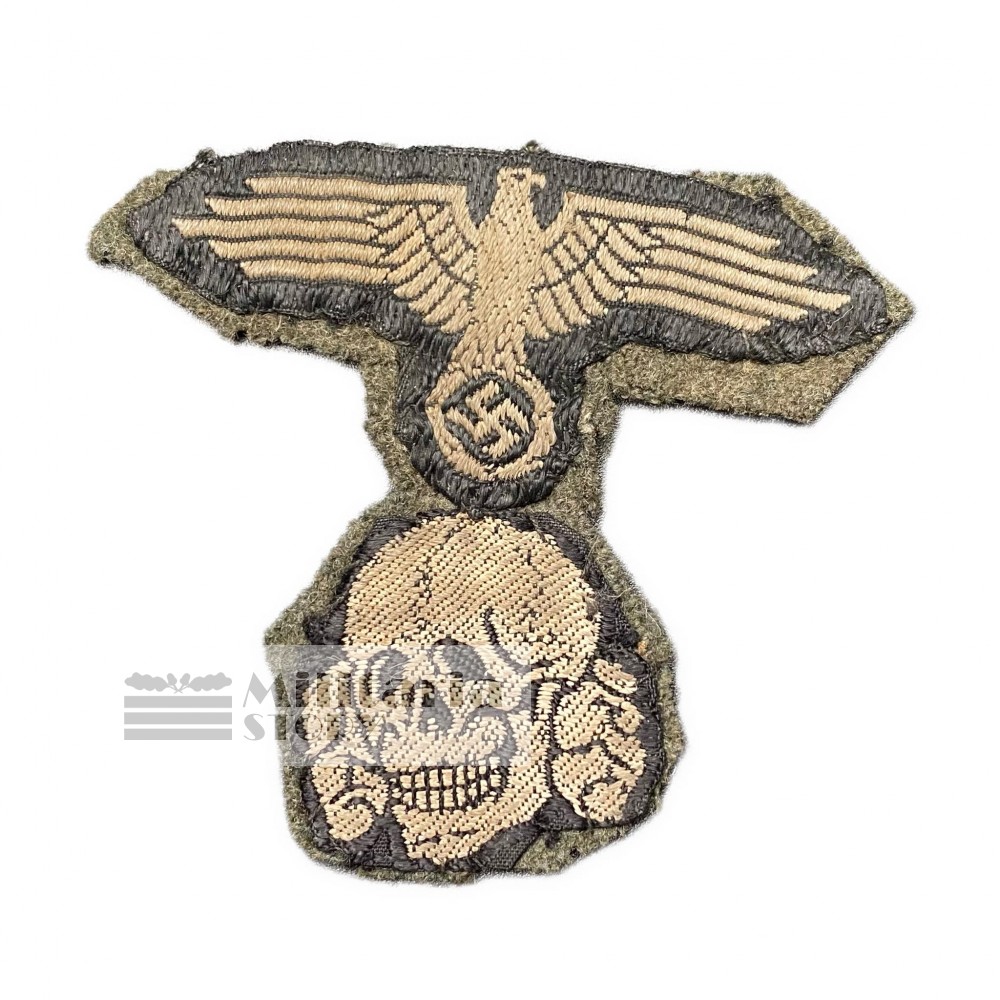 Waffen SS M43 cut-off two piece insignia - Waffen SS M43 cut-off two piece insignia: WW2 German Insignia