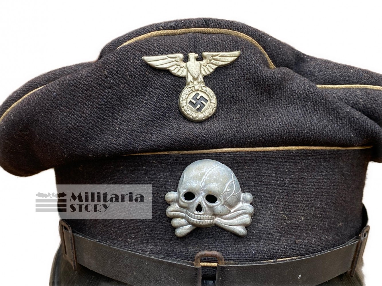 Pre-RZM Allgemeine SS visor cap - Pre-RZM Allgemeine SS visor cap: German Headgear