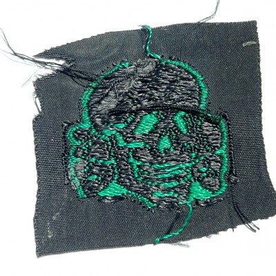 Waffen SS green bevo skull