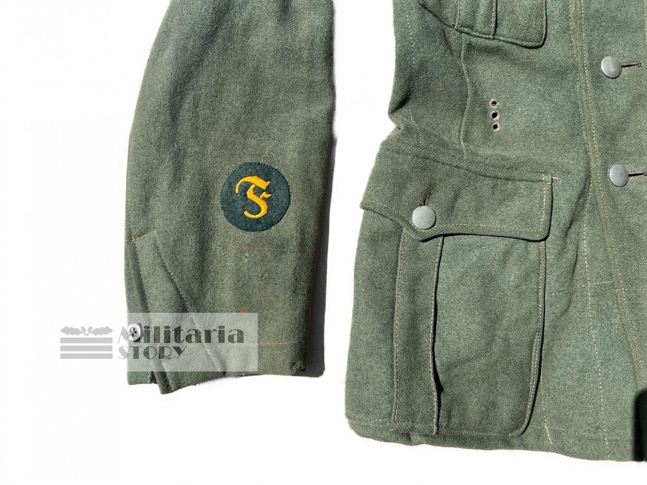 HEER ARTILLERY M36 FIELD TUNIC WACHTMEISTER - HEER ARTILLERY M36 FIELD TUNIC WACHTMEISTER: Vintage German Uniforms