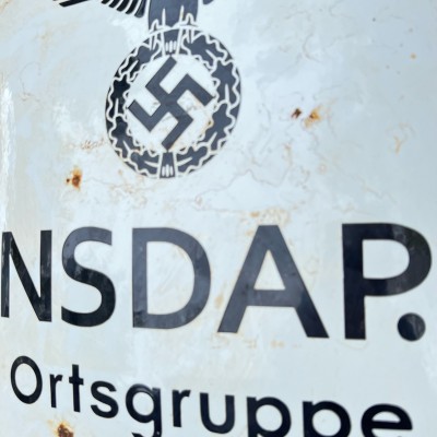  NSDAP Emailleschild Enameled Sign