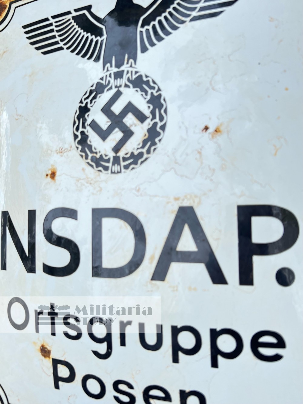  NSDAP Emailleschild Enameled Sign -  NSDAP Emailleschild Enameled Sign: pre-war German Other