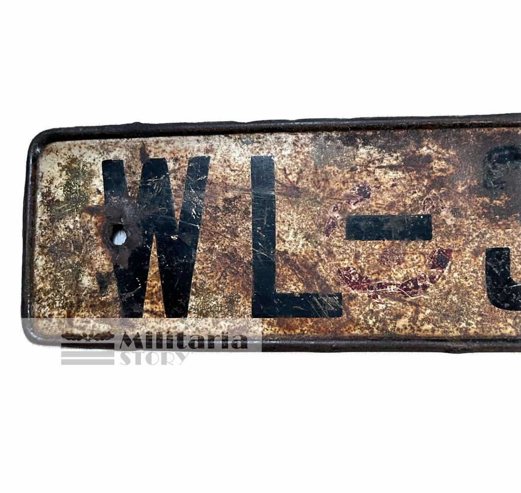 Luftwaffe License plate from truck - Luftwaffe License plate from truck: Vintage German Equipment