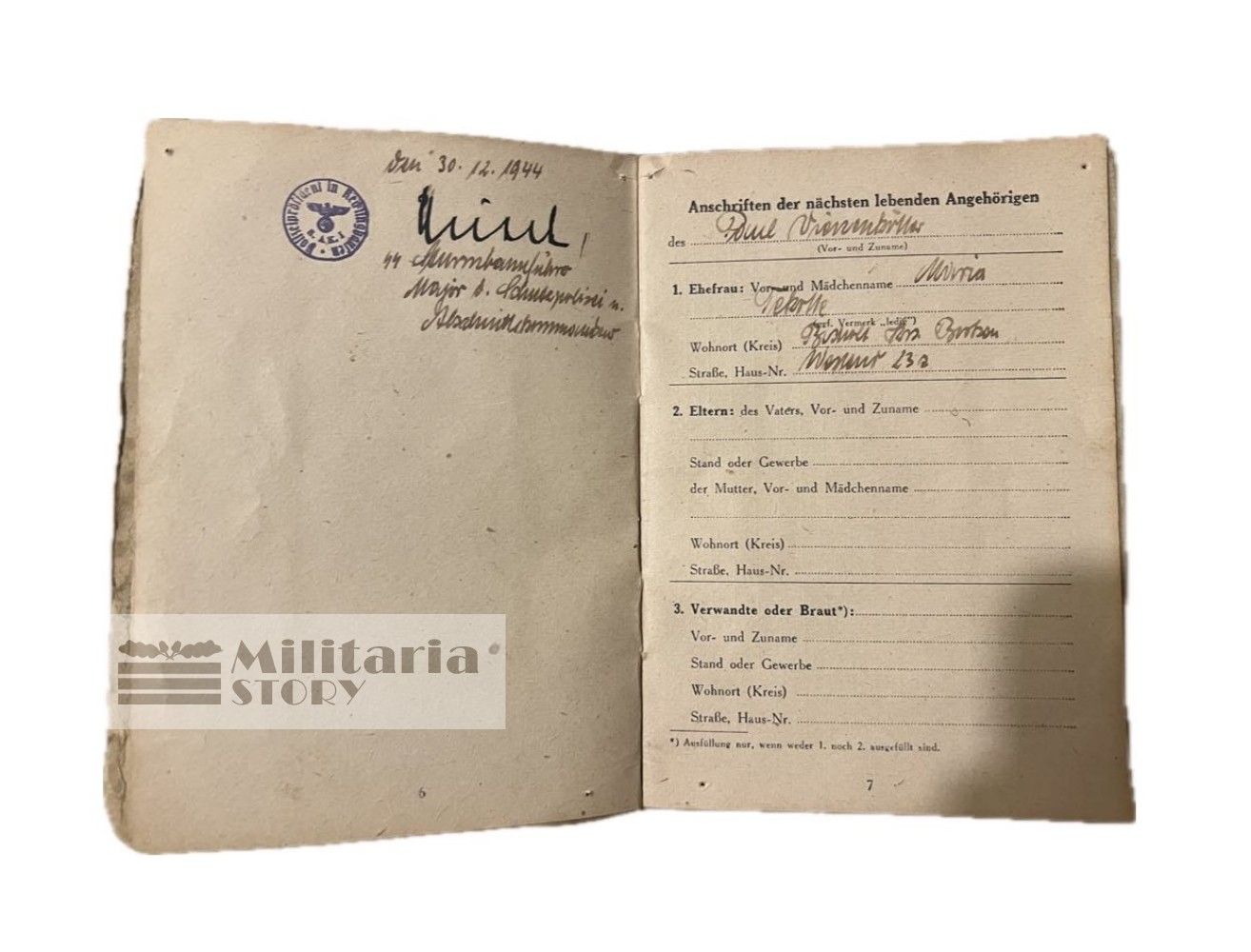  SS Soldbuch -  SS Soldbuch: German Other